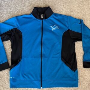 Nike dry fit Detroit Lions zip up sweatshirt. EUC. Size XL.